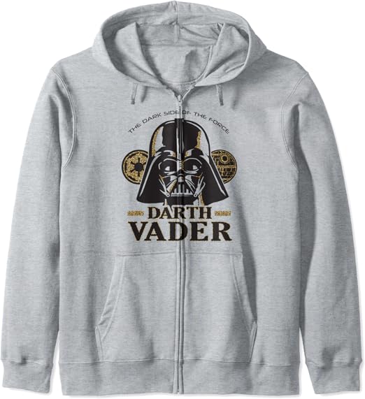 Star Wars Dark Side Of The Force Darth Vader Zip Hoodie Amazon.co.uk